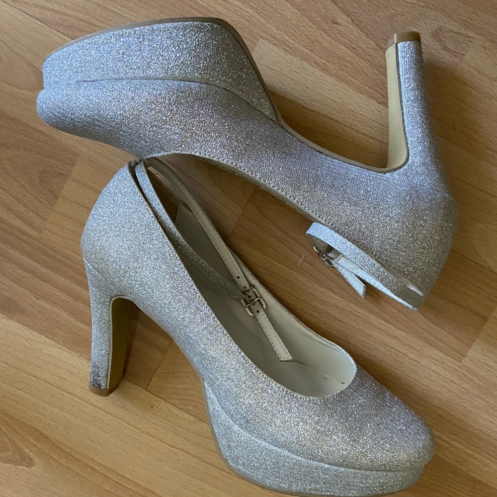 Sparkly platform heels